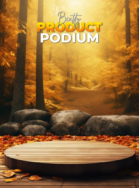 PSD product display 3d podium background for poster design