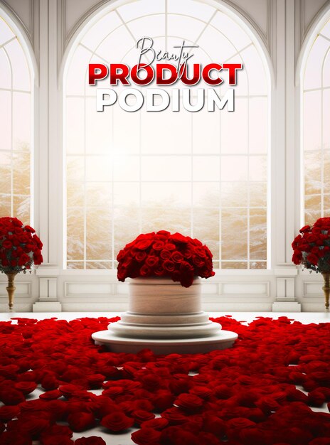 PSD product display 3d podium background for poster design