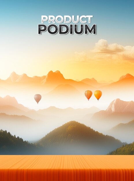 PSD product display 3d podium background for poster design