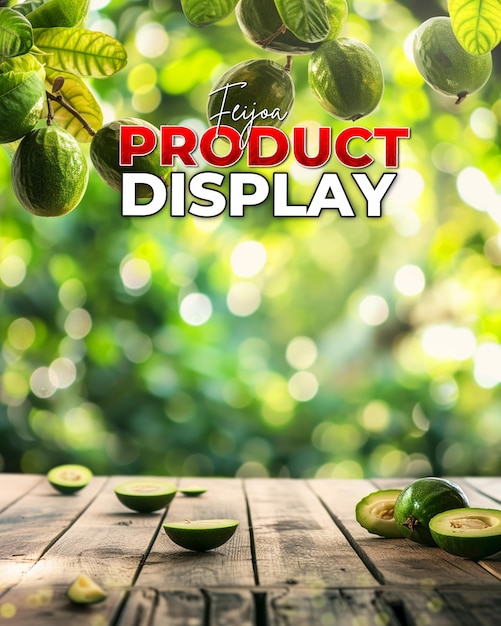 PSD product display background for feijoa