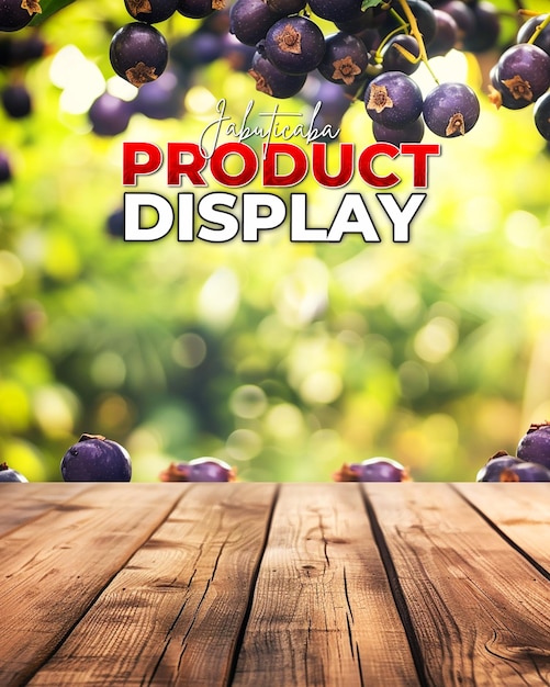 PSD product display background for jabuticaba