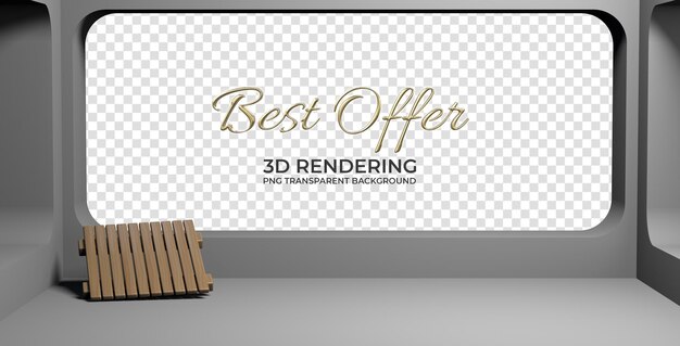 PSD product display with podium 3d rendering transparent background