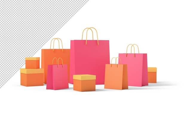 Product package boxes and shopping bag