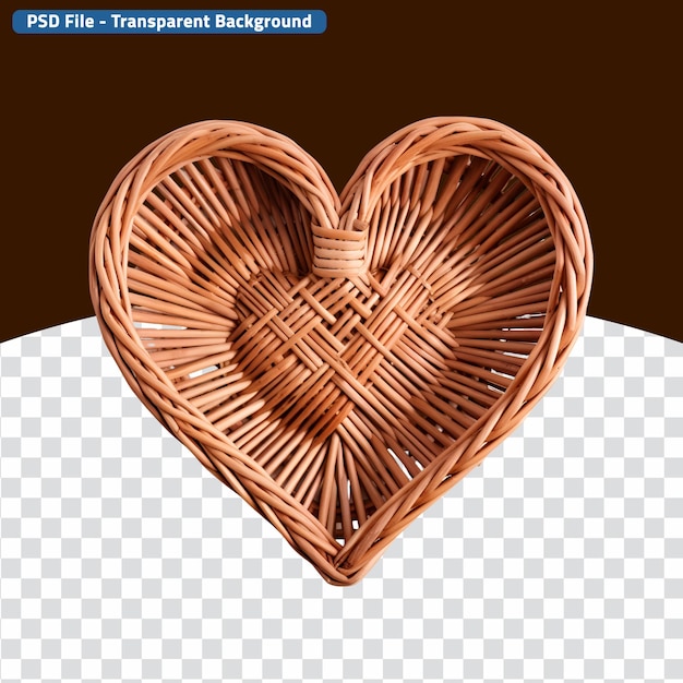 PSD product photography the heart shaped basket