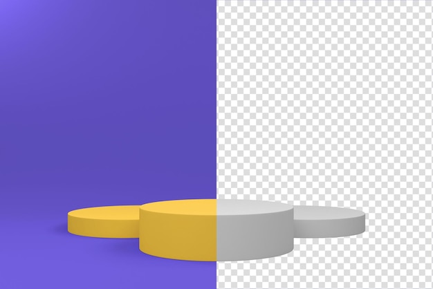 個別にカスタマイズ可能な空白の最小限の 3 D レンダリングと製品表彰台ステージ スタジオ ルームの基本的なクローズ アップ