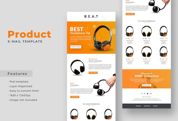 PSD product promotion email newsletter template