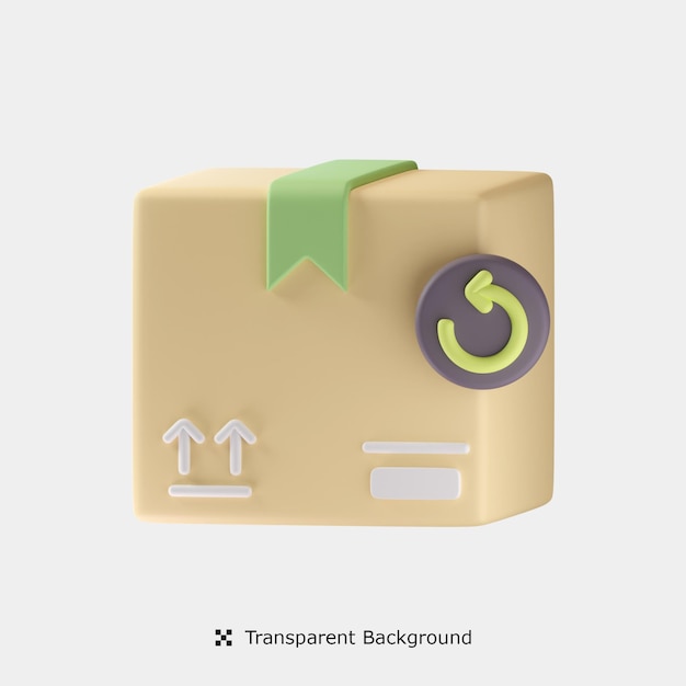 Product return 3d icon iullustration