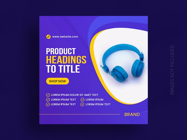 Product sale social media post template or web banner