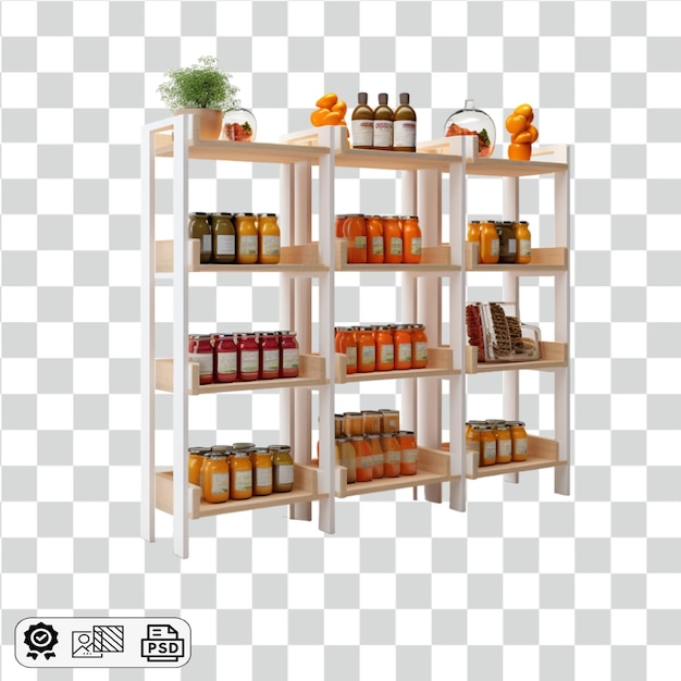 PSD product shelves transparent background