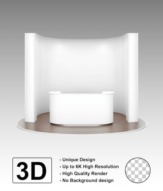 Product Showcase Event Booth Mockup Design 3D-rendering
