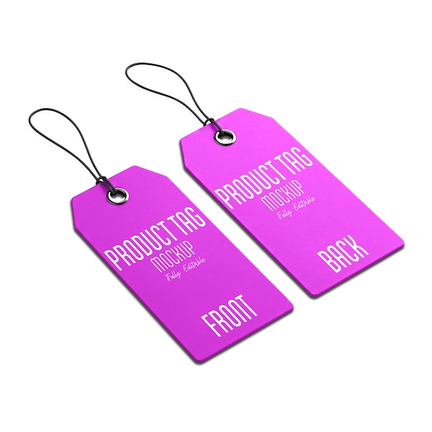 product tag mockup