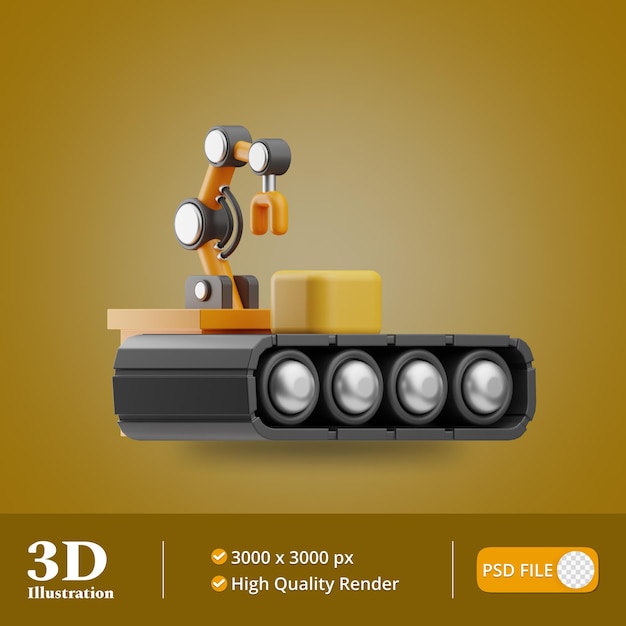 PSD production object illustration 3d