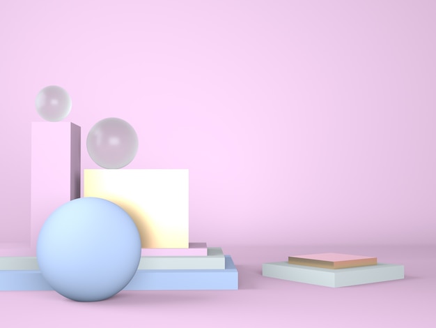 Productpodium op pastel achtergrondtentoonstelling en zakelijke marketingpresentatiefase