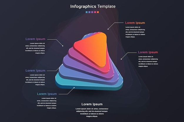 PSD profesjonalne kroki infografika 3d