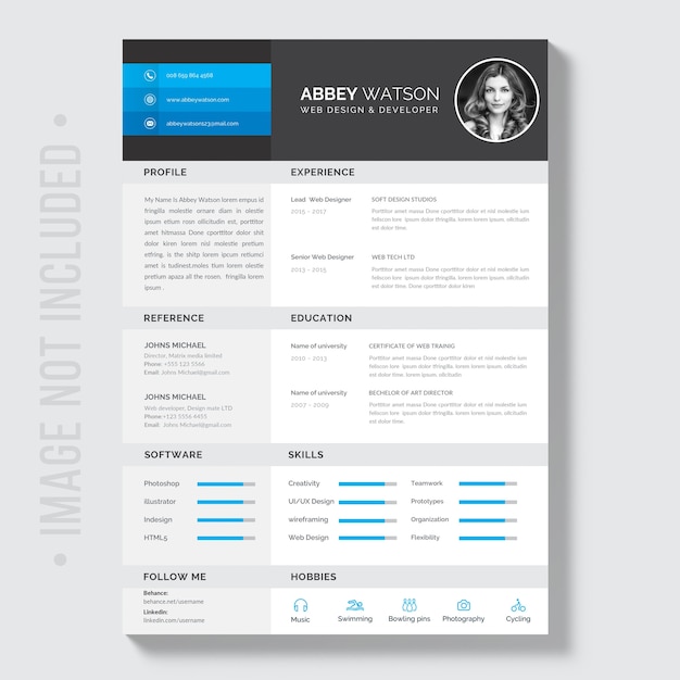 Profesjonalny makieta CV