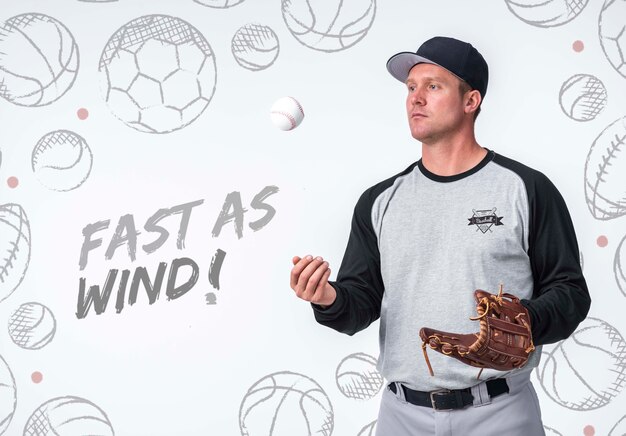 professional baseball player posing