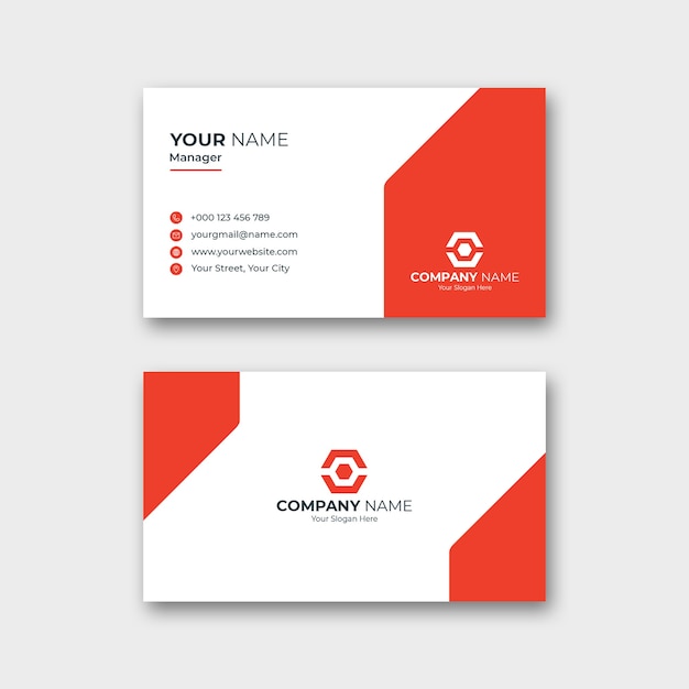 Professional and blue business card template