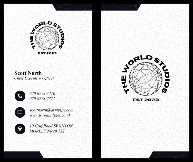 PSD professional business card 2 sided visiting card