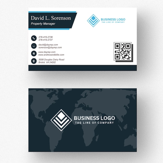 PSD professional business card 2 sided visiting cards
