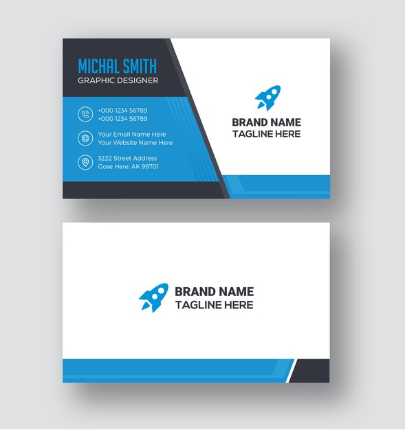 PSD professional business card design template