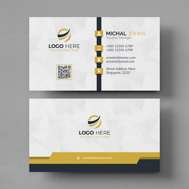 Professional business card mockup