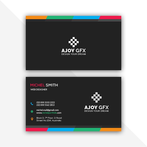 PSD professional business card template