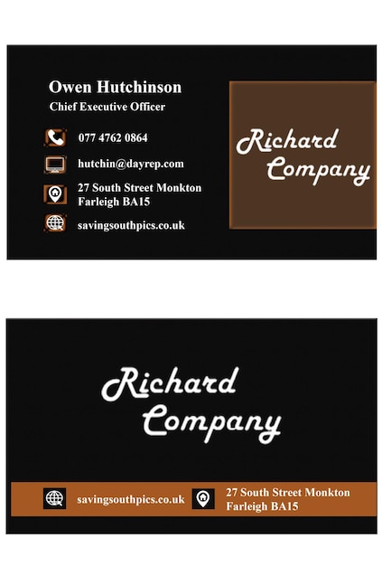 PSD professional business card visiting card