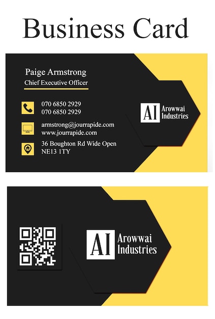 PSD professional business card