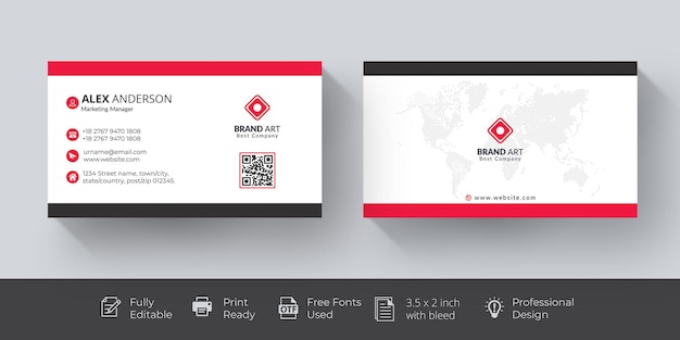 PSD professional business card