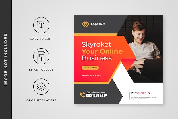 PSD professional business flyer template