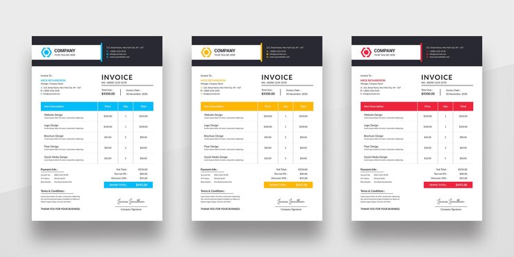 PSD professional business invoice template
