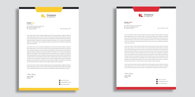 Professional business letterhead template design