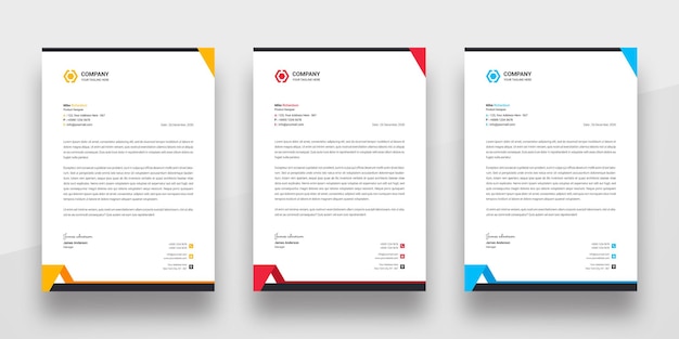 PSD professional business letterhead template