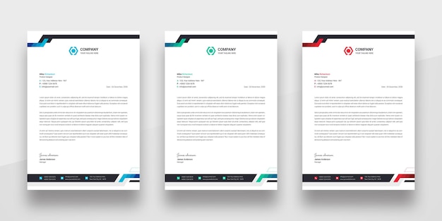 Professional business letterhead template