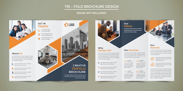 PSD professional business trifold brochure design