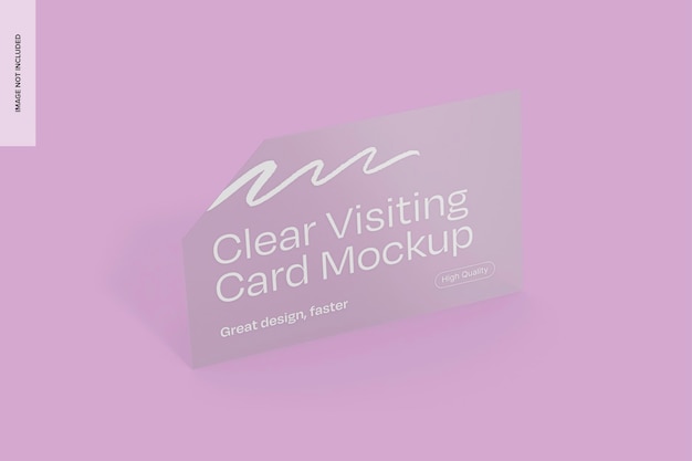 Mockup di carta da visita professionale clear 02