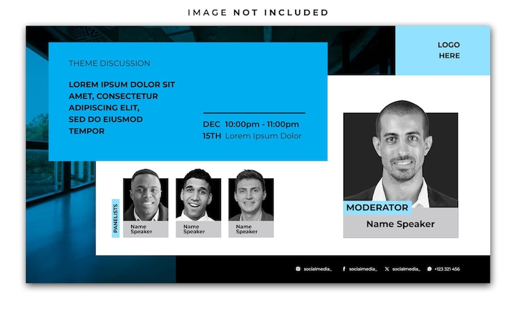 PSD professional conference social media banner template