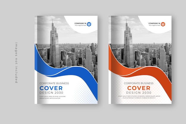 PSD professional corporate business book cover or flyer design template