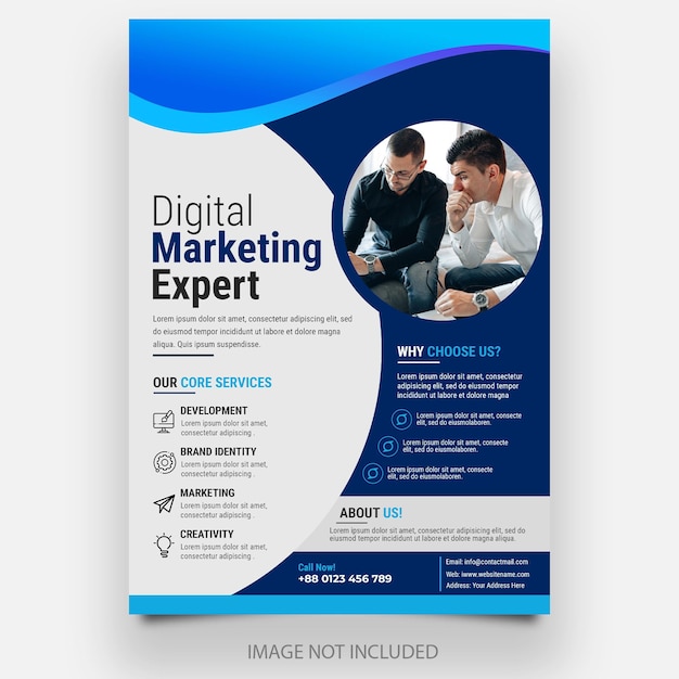 PSD professional corporate flyer design template