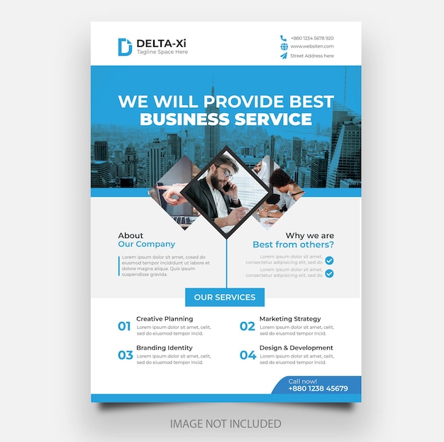 PSD professional corporate flyer design template