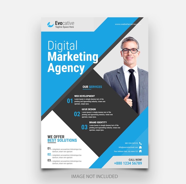 PSD professional corporate flyer design template