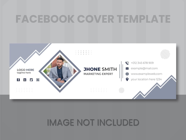 Professional corporate modern creative business email signature or facebook cover poster templates