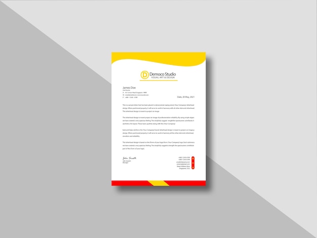 Professional creative letterhead template design for your business..