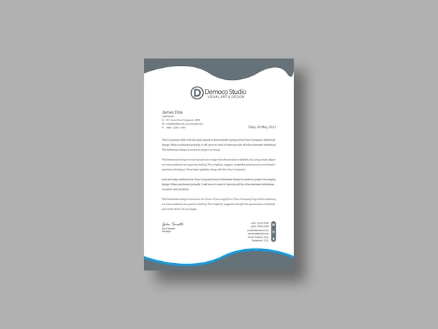 professional creative letterhead template design for your business..