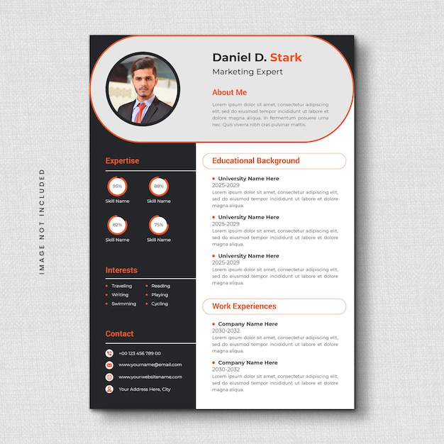 Professional curriculum vitae and Modern resume template