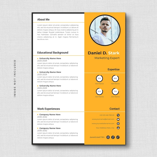 Professional curriculum vitae and modern resume template