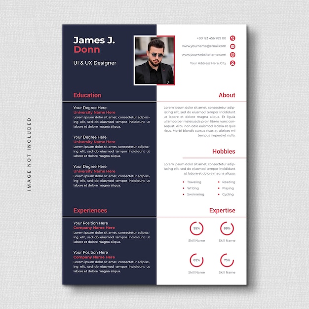 Professional curriculum vitae and Modern resume template