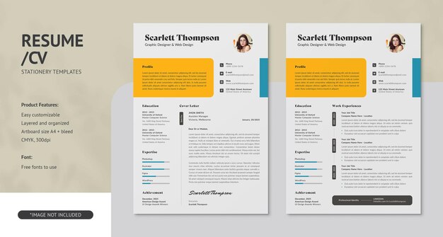 Professional CV Resume PSD Templates