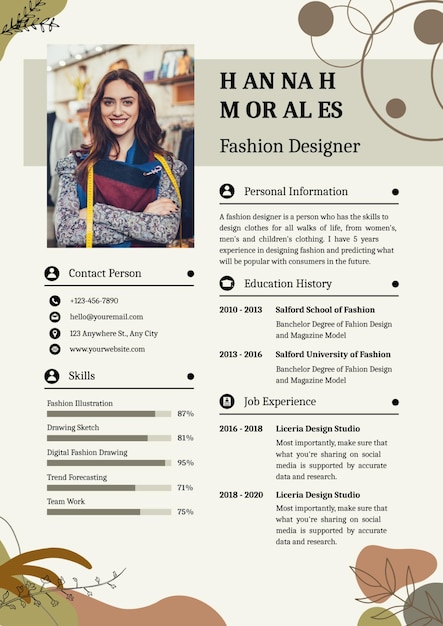 Professional cv resume template for applying in job psd
