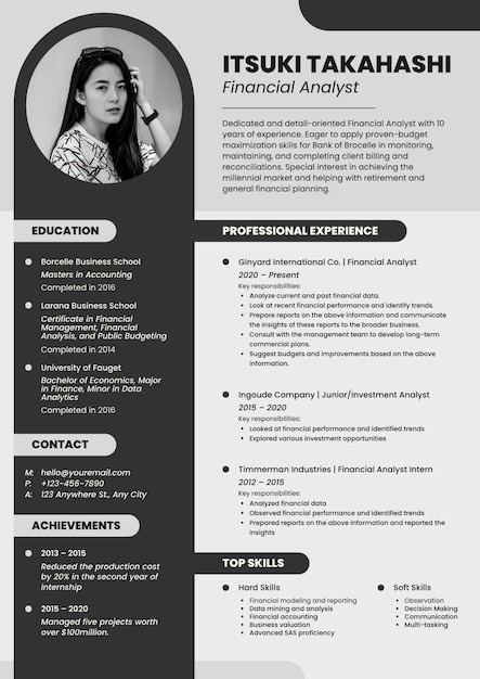 Professional CV resume template for applying in job PSD